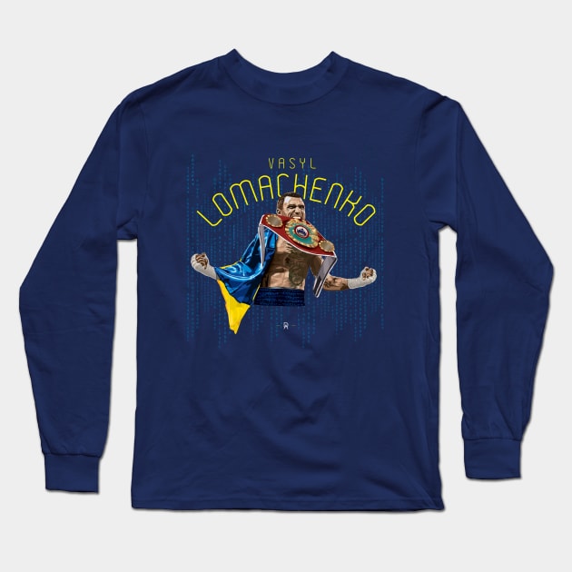 Vasyl Lomachenko Matrix Long Sleeve T-Shirt by deenallydesigns